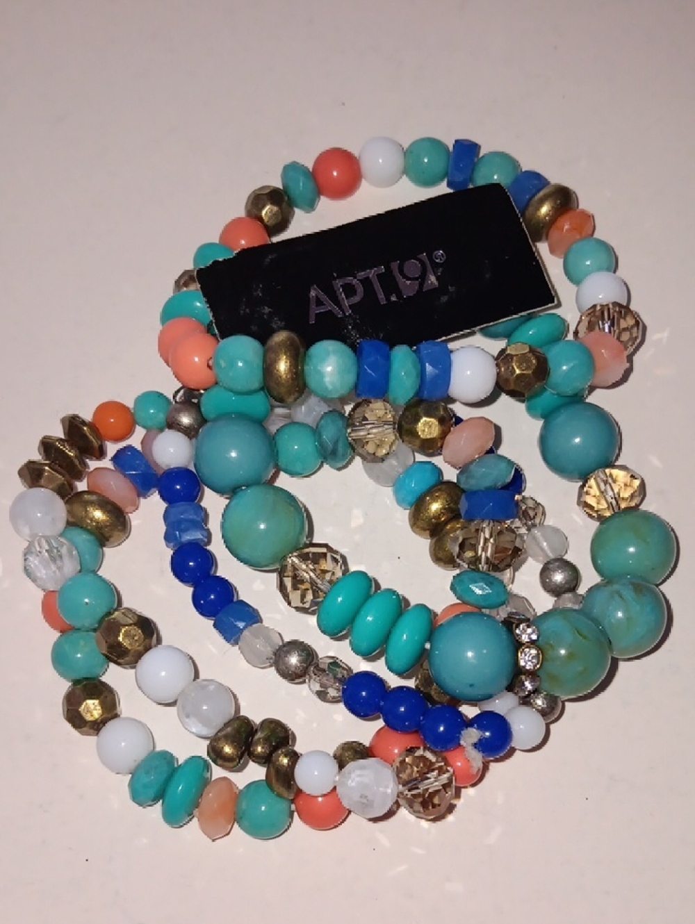 Apt. 9 | Womens Multi - Color Multi-Strand Cluster Stacked Bead Bracelet New!